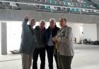 Poletti recorrió los avances del nuevo estadio multipropósito junto a Nery Pumpido