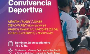 Jornada de Convivencia Deportiva en la Costanera de Santo Tomé