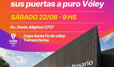 Agenda deportiva: se inaugura el estadio Invencible Rosario con un encuentro de la Copa Santa Fe de vóley