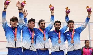 Colombia logró el doblete dorado en Ciclismo Pista Velocidad en Rafaela