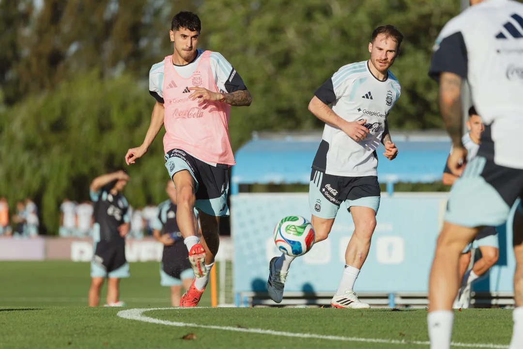 La Selección argentina tuvo su primer entrenamiento previo a la doble fecha de amistosos