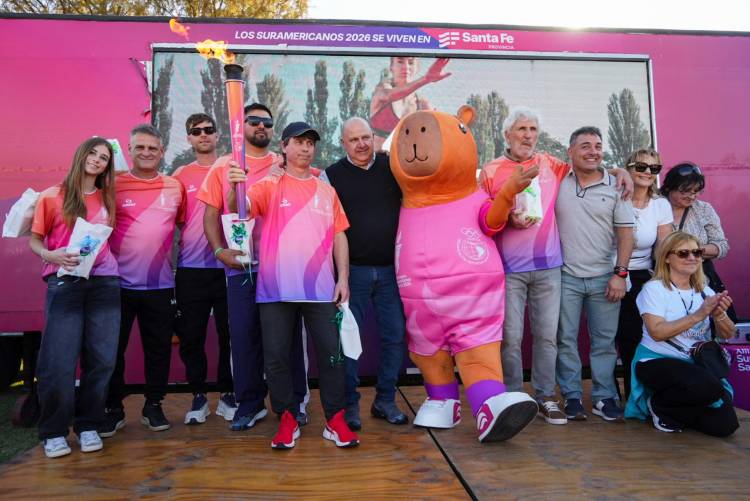 Pujato se sumó a la cuenta regresiva de los Juegos Suramericanos con el paso del Fuego