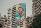 De otra galaxia, de mi ciudad: quedó inaugurada la puesta en valor del emblemático mural de Messi