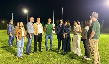 Calvo visitó el predio del Círculo Rafaelino de Rugby