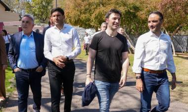 Juegos Suramericanos: Pullaro recorrió junto a Llaryora, Valdés y Torres instalaciones deportivas y el predio del Fan Fest en Rosario