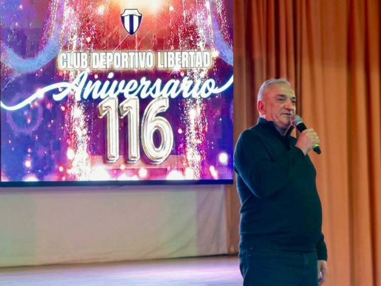 Alcides Calvo acompañaó la celebración de un nuevo aniversario de Libertad de Sunchales