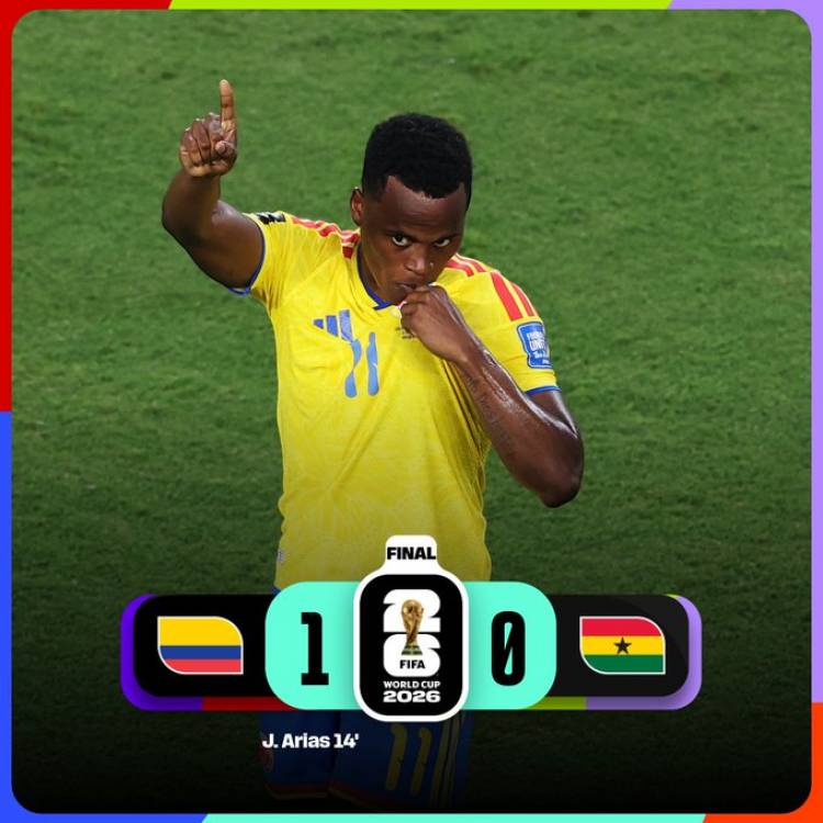Colombia se impuso a Ghana por la mínima y clasificó a octavos de final del Mundial 2026